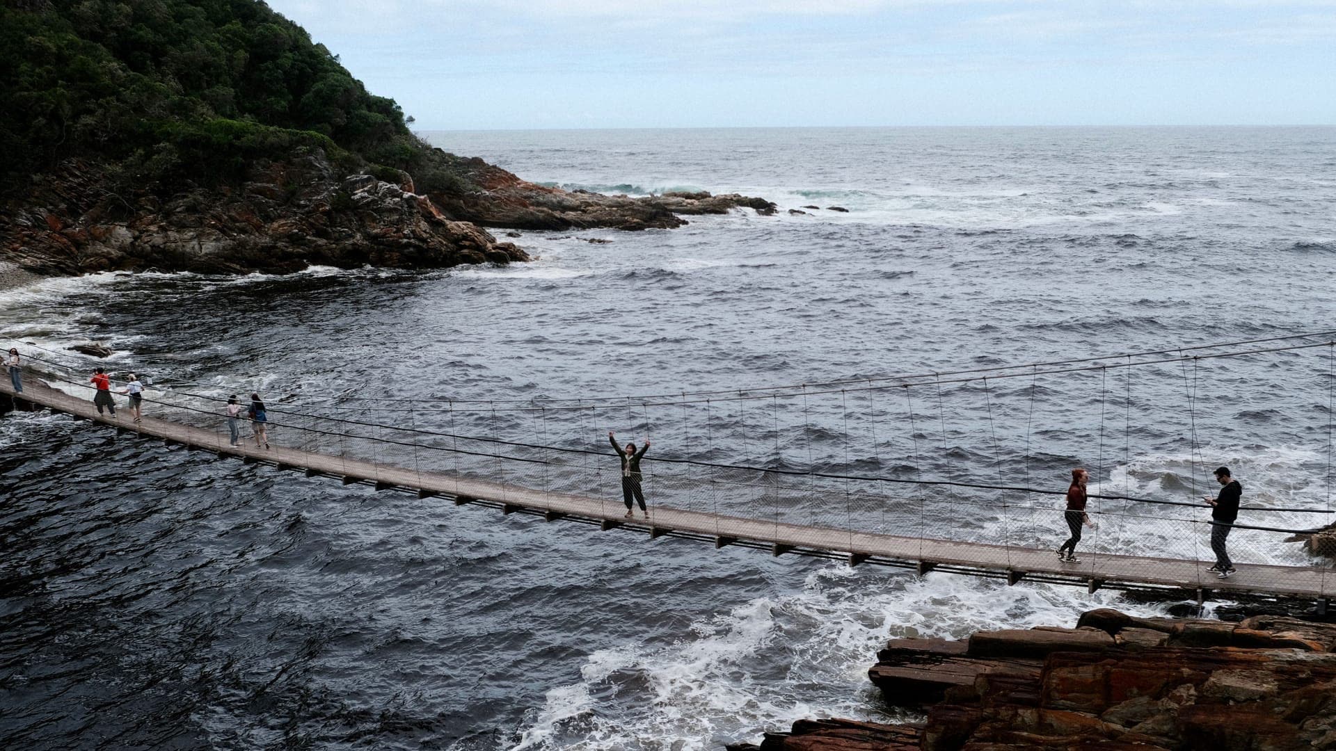 The Knysna Heads where the lagoon meets the Indian Ocean on the Garden Route