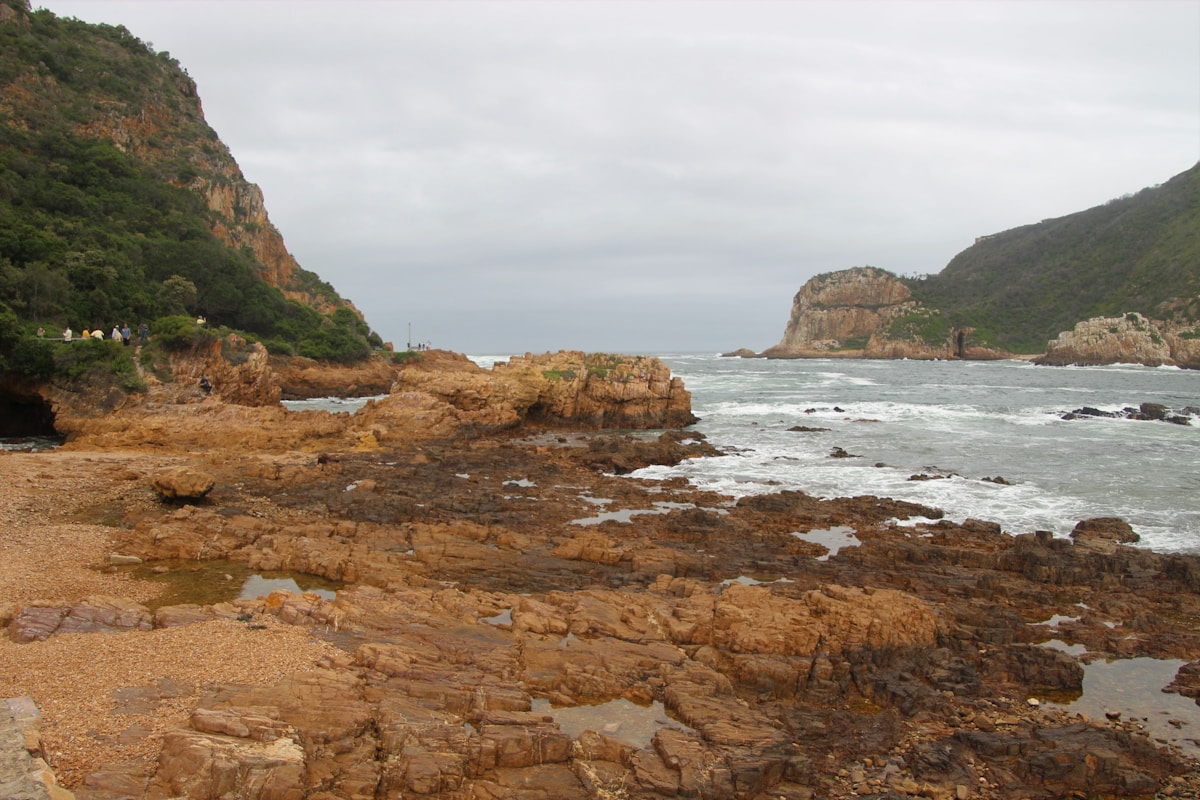 The Knysna Heads where the lagoon meets the Indian Ocean on the Garden Route