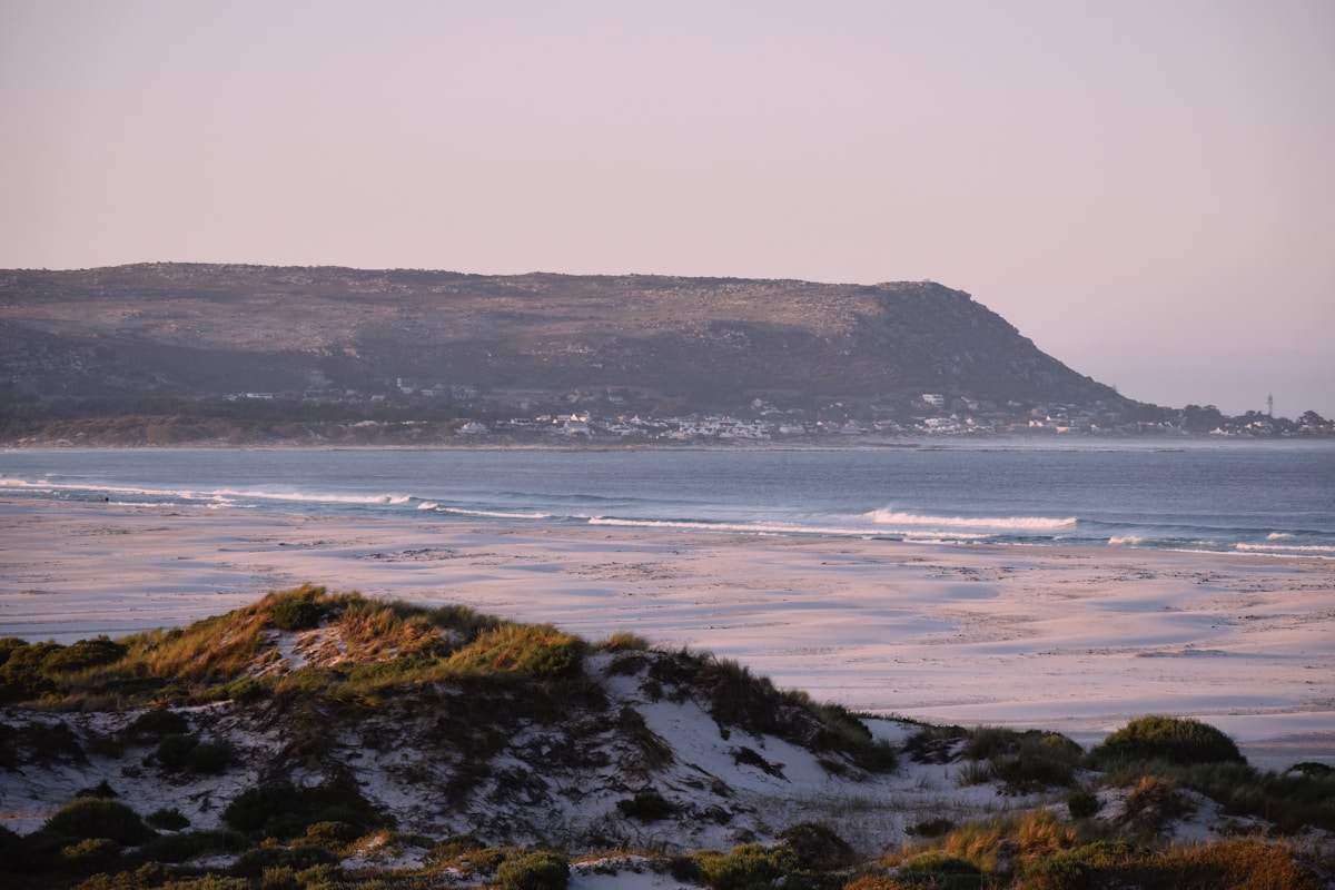 Noordhoek beach with hill in the background, Cape Peninsula — South Africa in January